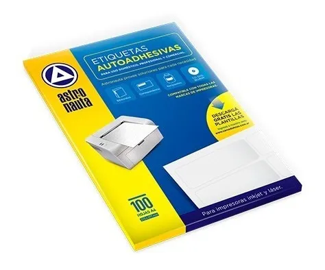 Etiqueta astronauta a4 entera 1 etiqueta por hoja 