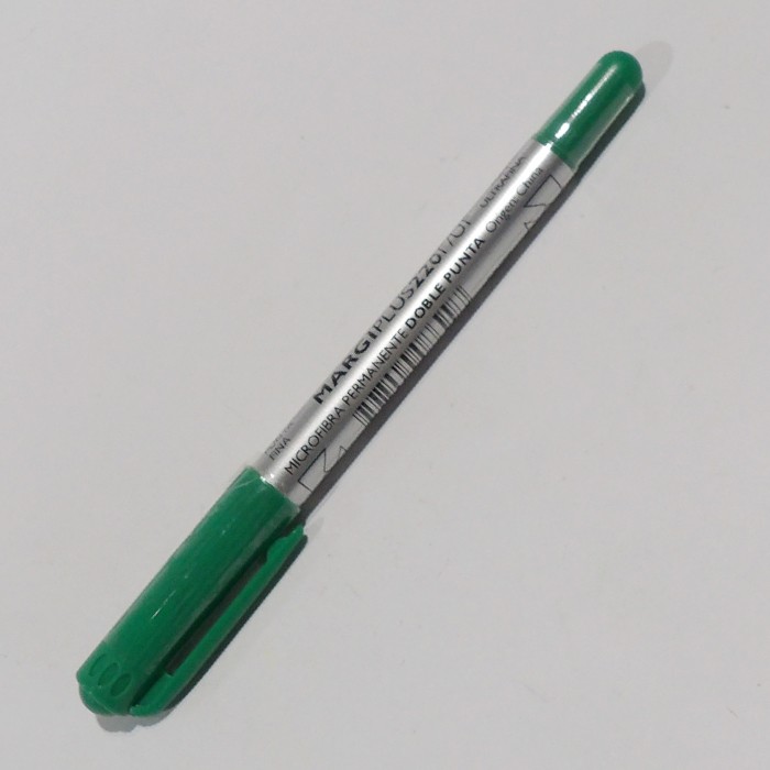 Microfibra permanente dos puntas verde micro