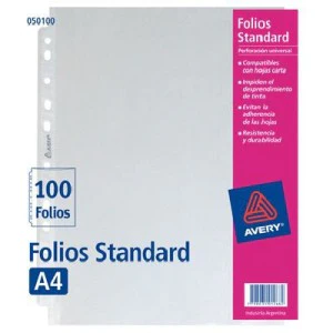 Folio a4 x 100 unidades 