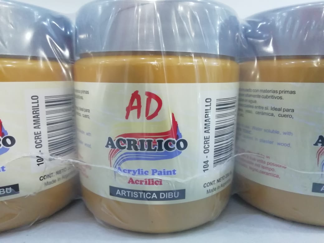 Acrilicos ad 104- ocre amarillo x 200 ml.
