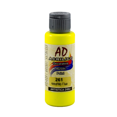 Acrilicos ad 261 - amarillo fluo x 60 ml.