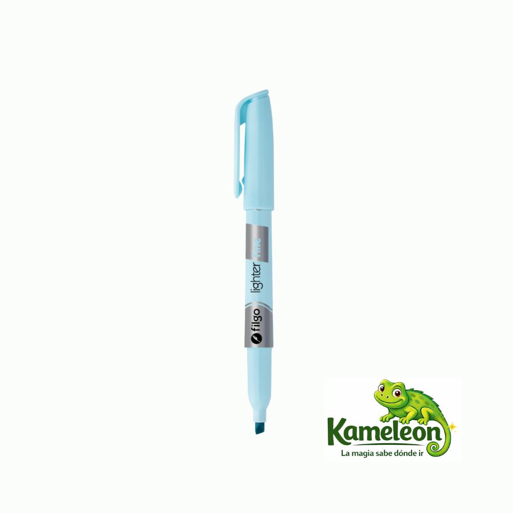 Resaltador filgo redondo celeste pastel