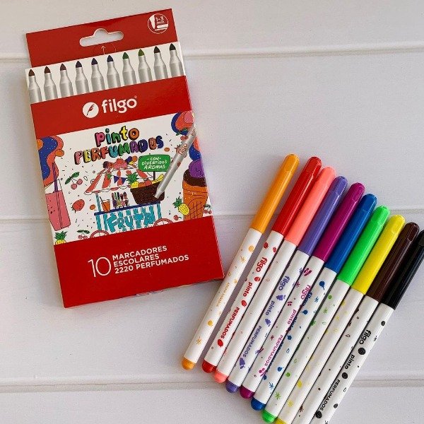 Marcadores filgo pinto x 10 perfumados