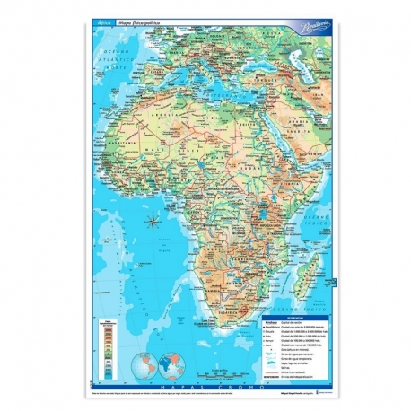 Mapa africa nro 6 fisico politico