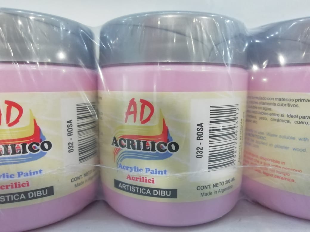 Acrilicos ad 032- rosa x 200 ml.