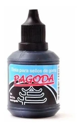 Tinta para sellos de goma negro 30cc.