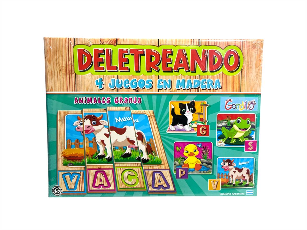 Juego de mesa deletreando de animales de granja