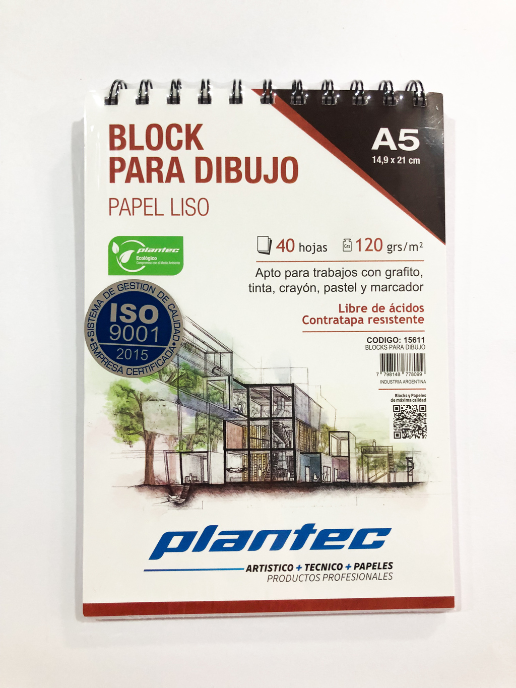 Block plantec de dibujo a4 120g 40h espiral