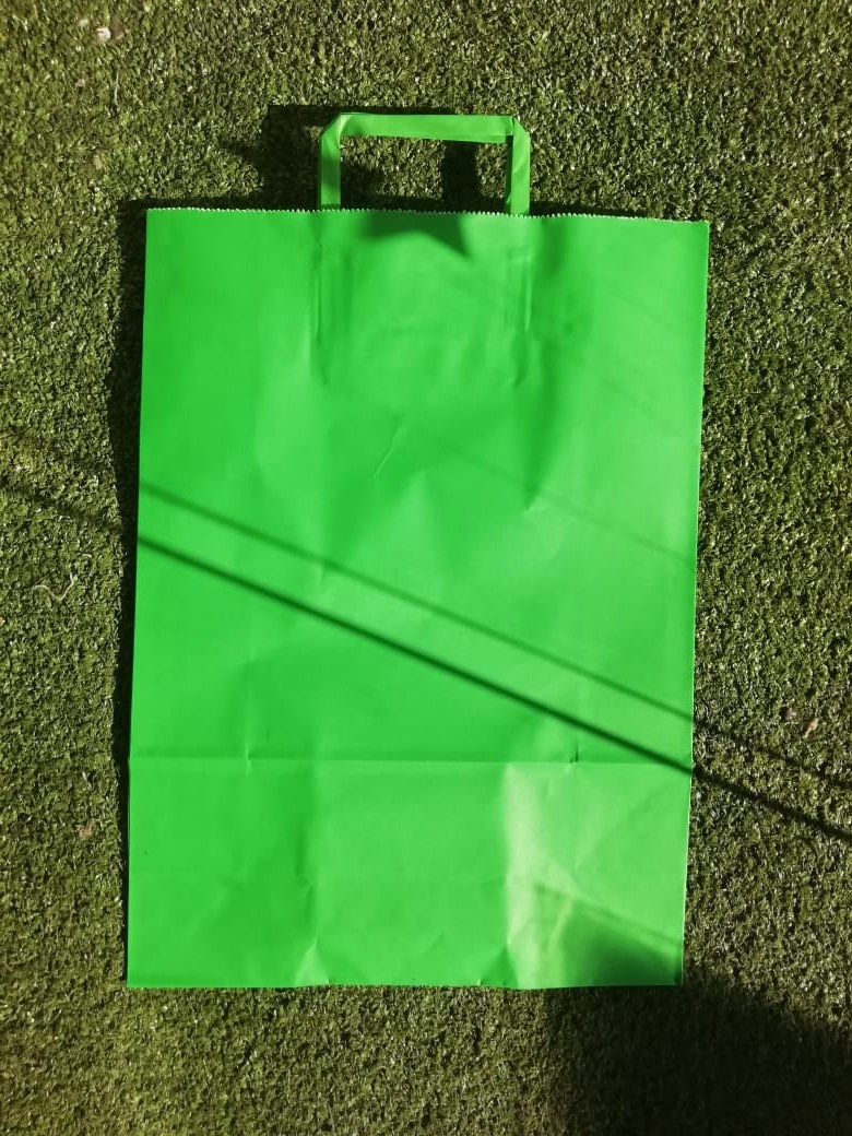 Bolsa verde lisa 30x41