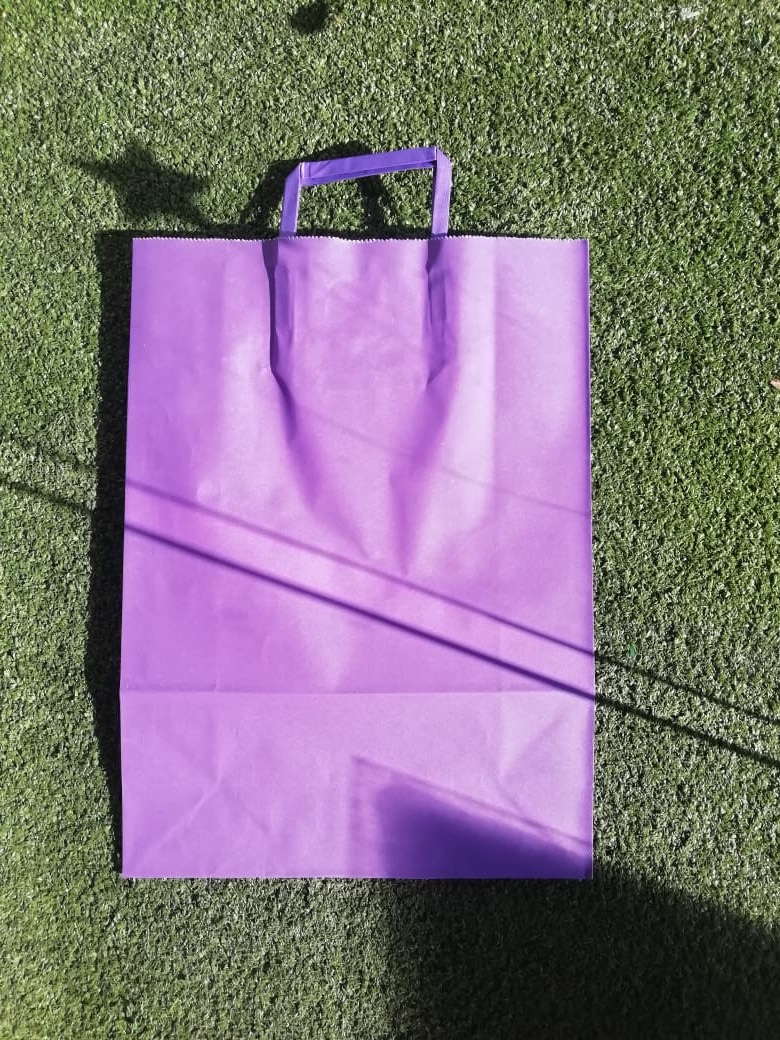 Bolsa violeta lisa 30x41