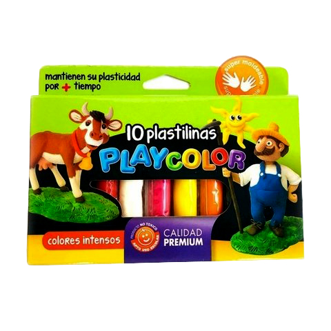 Plastilina playcolor x 10 unidades