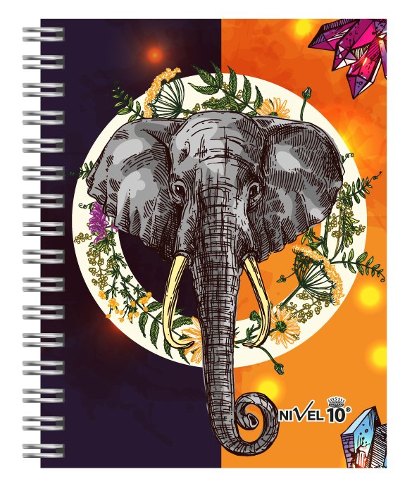 Cuaderno libreta  elefante esp. 120h raya costado
