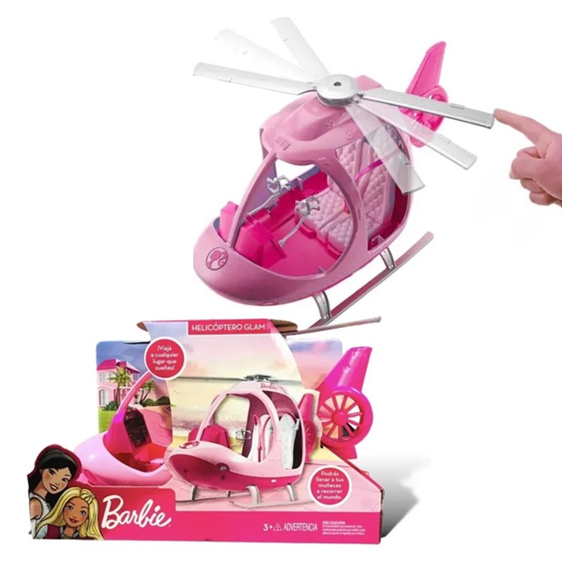 Barbie helicoptero e/caja visor