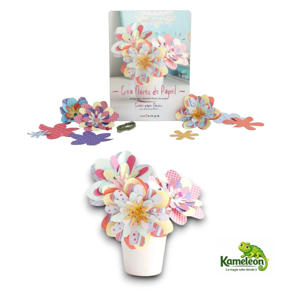 DISEÑA FLORES DE PAPEL
