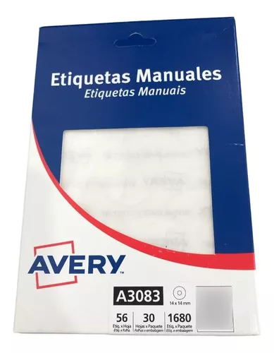 Ojalillos avery transparentes a3083 por caja