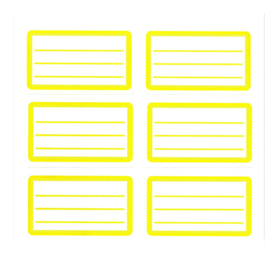 Etiquetas por caja a3434 amarillas