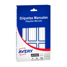 Etiquetas avery a3333 azul por caja