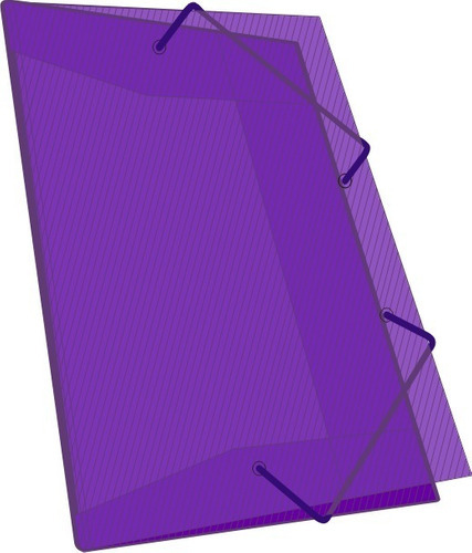 Carpeta violeta avios impo 3 solapas pp c/ elasticos a4