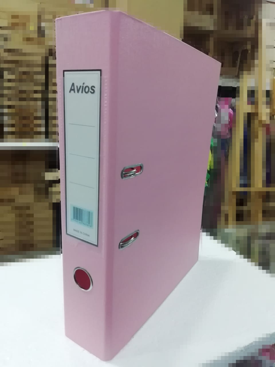 Bibliorato oficio ancho pastel rosa