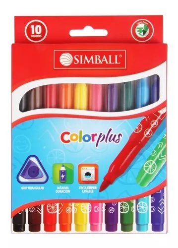 Marcadores simball colorplus x10u