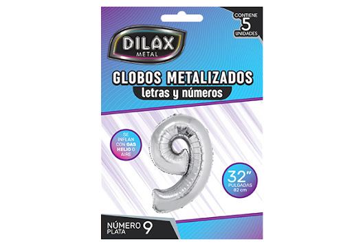 Globo metal n9  40cm dilax 