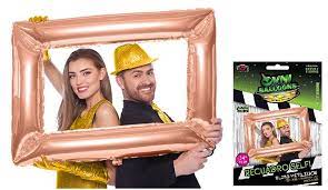 Globo cuadro selfie rosa gold 