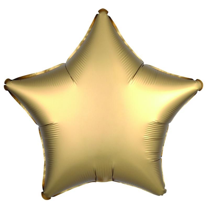 Globo metalizado 18 estrella cromo dora 46cm
