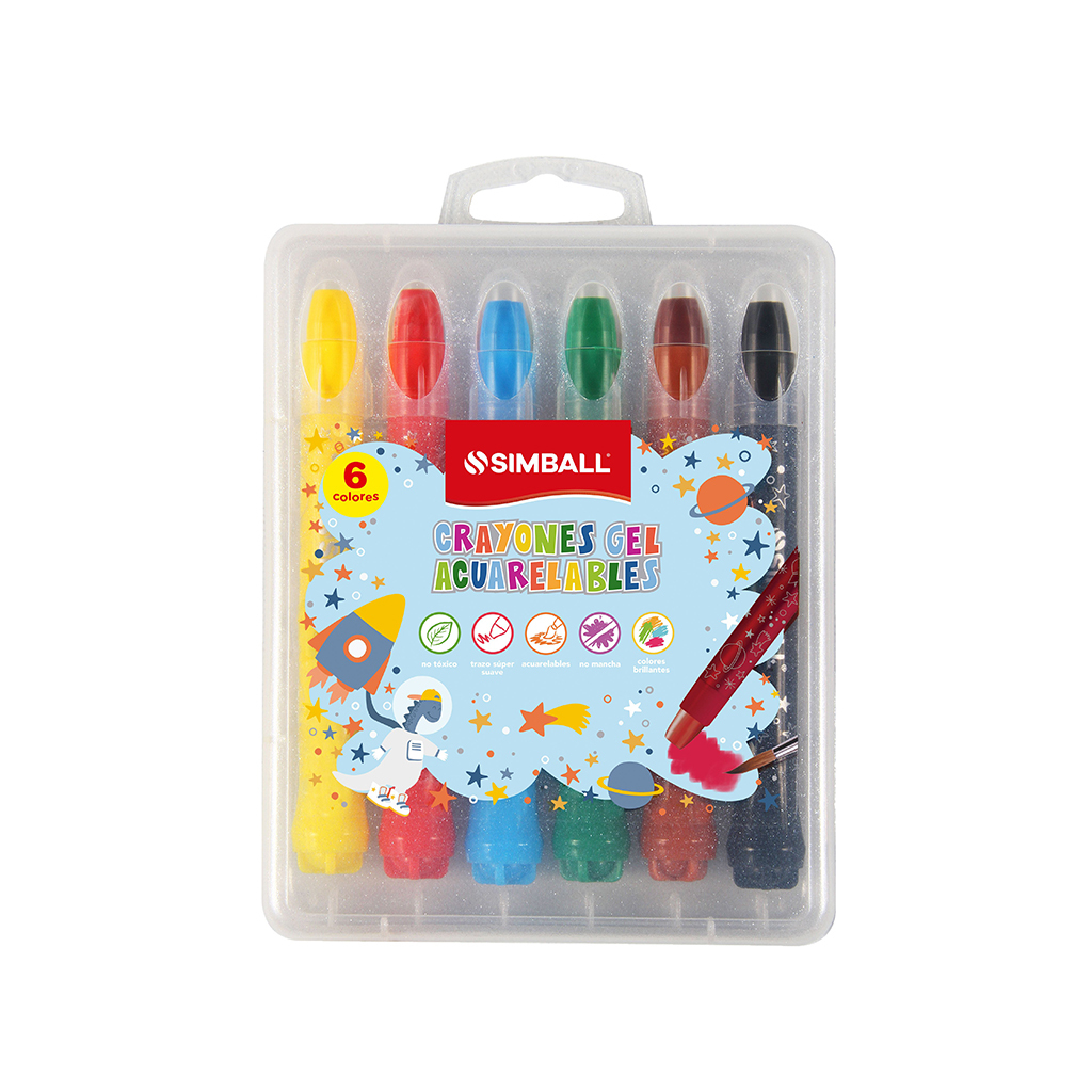 Crayon simball gel acuarelable x 6