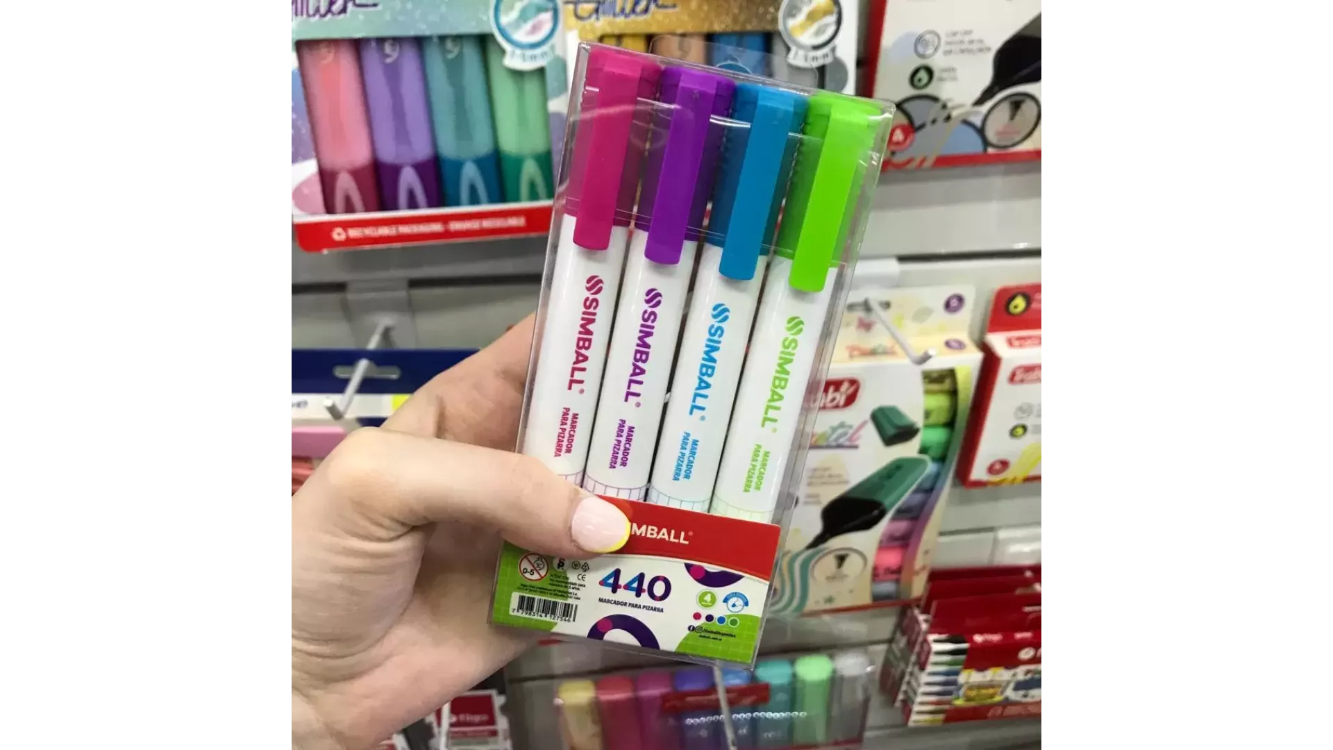 Marcadores simball para pizarra x4 colores fancy 440