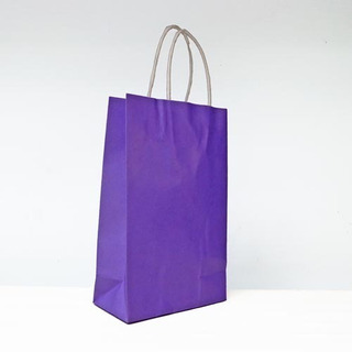 Bolsa papel manija color violeta  18 x 20
