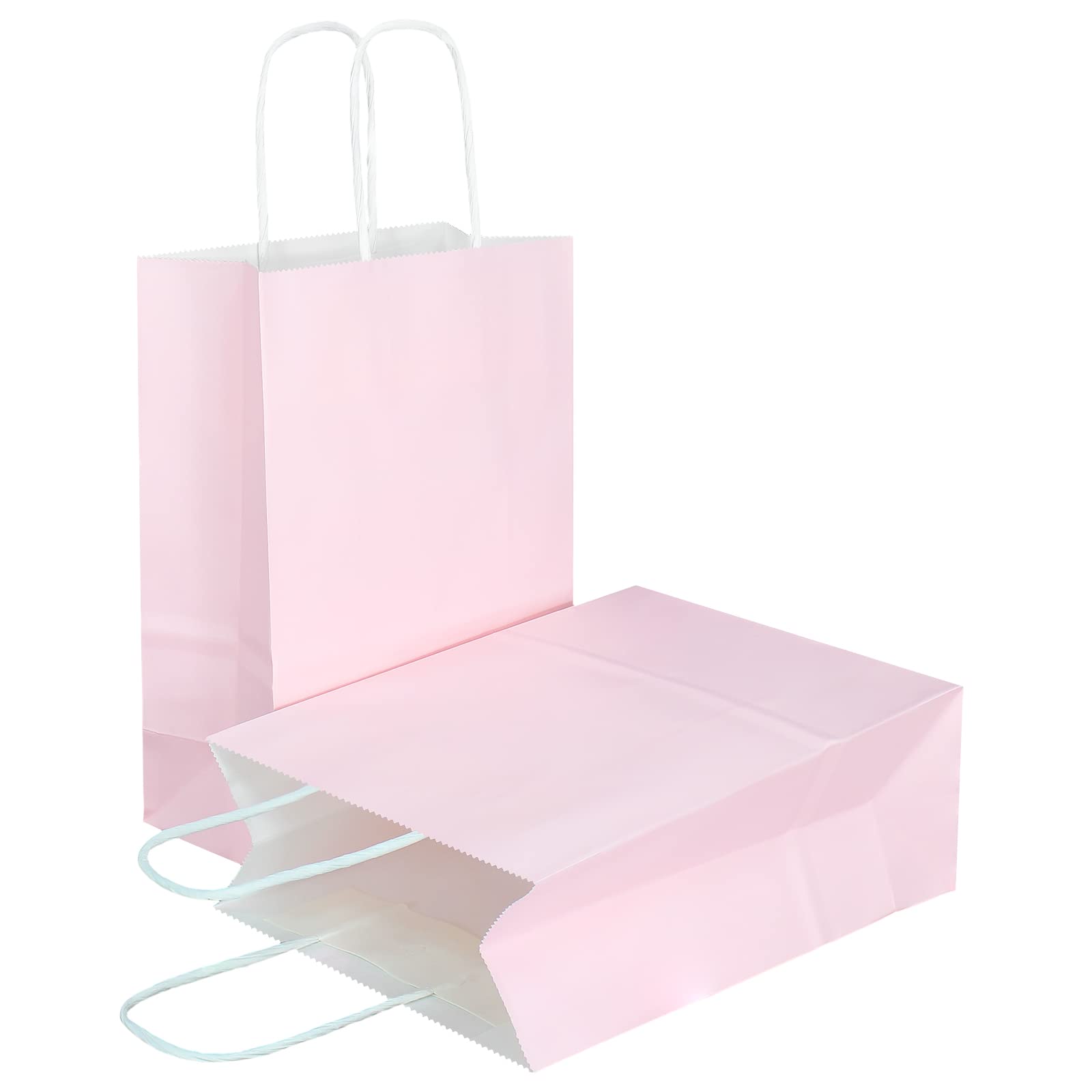 Bolsa papel manija rosa pastel 18 x 20
