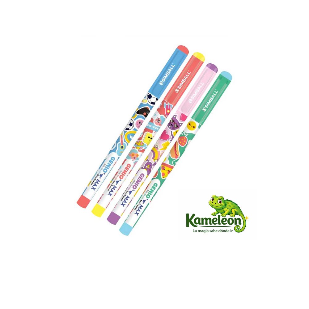 Roller simball borrable genio max extra duracion x 4 diseÑos