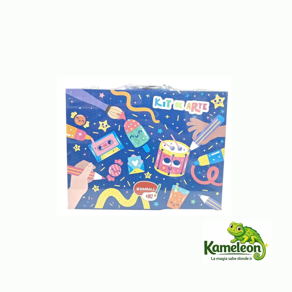 Set de arte simball valija de arte azul x 48 pzas.
