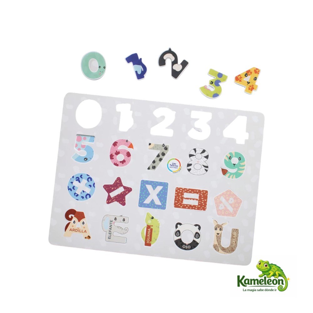 JUEGO "DJUR" NUMEROS ENCASTRABLES DE GOMA EVA