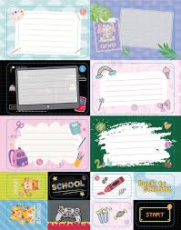 Etiquetas escolares + stickers ry diseÑoss