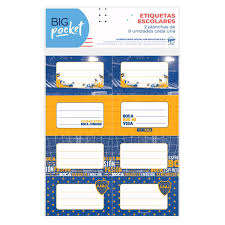 Etiquetas big pocket boca juniors
