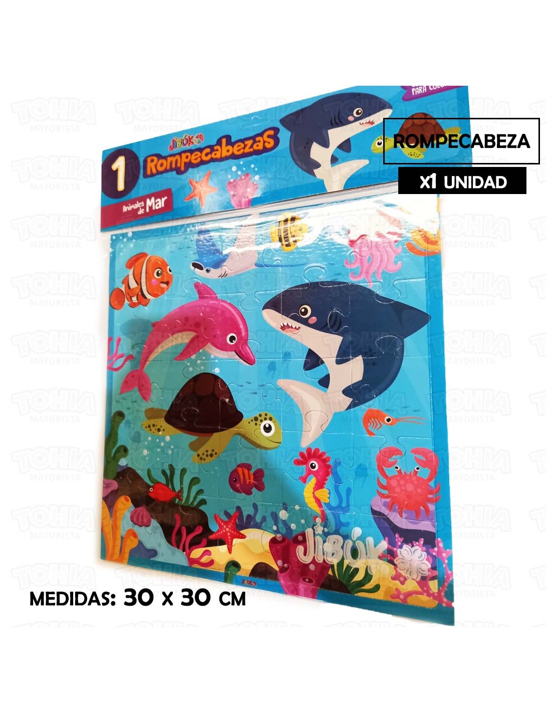 1 puzzle jibuk de animales de mar jibuk  x 25 pzas.