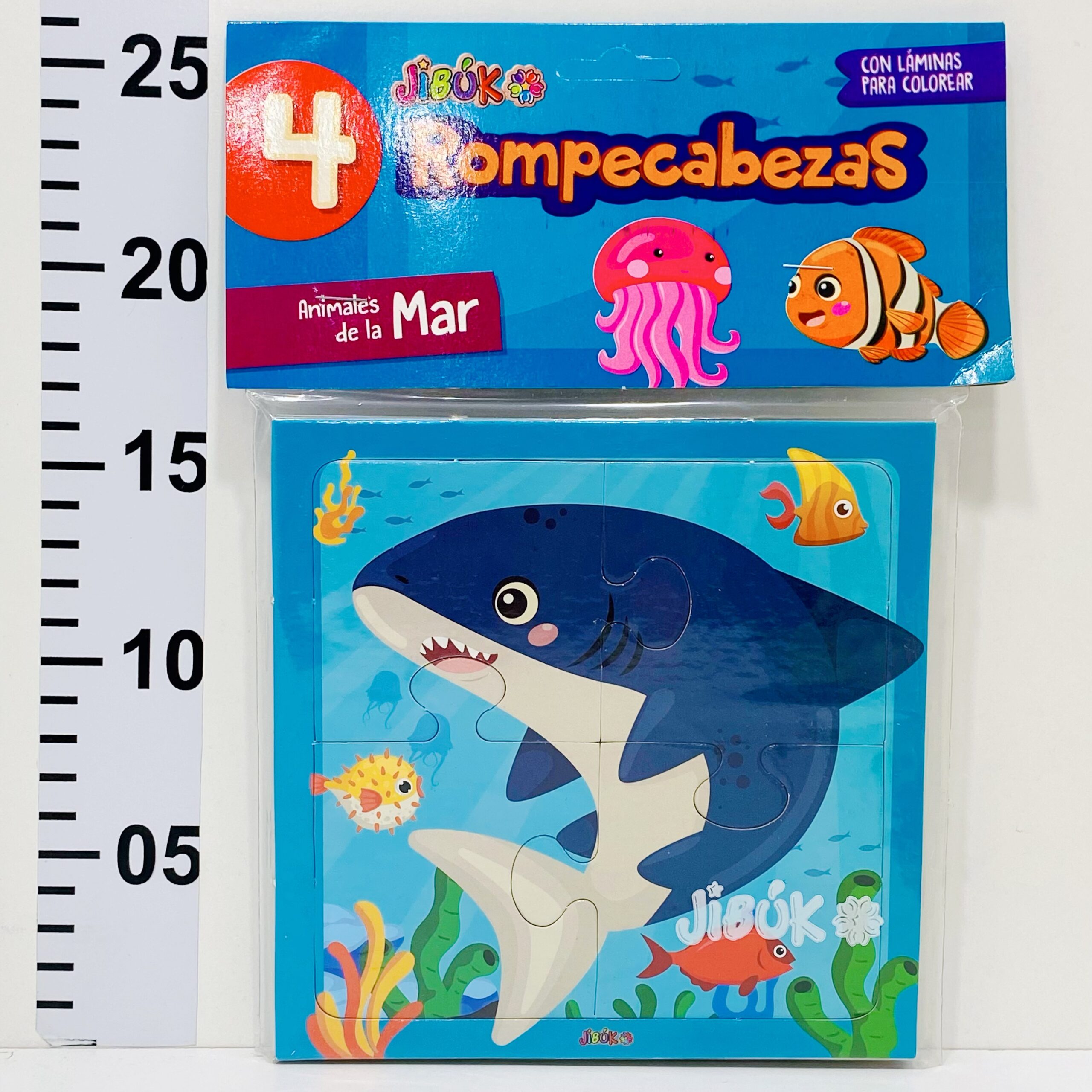 4 mini puzzles jibuk de animales de mar x 4 pzas. cada uno 