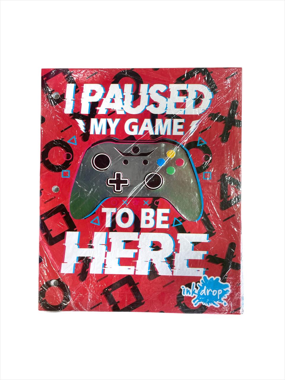 Carpeta ink  drop nro3 dos tapas gamer