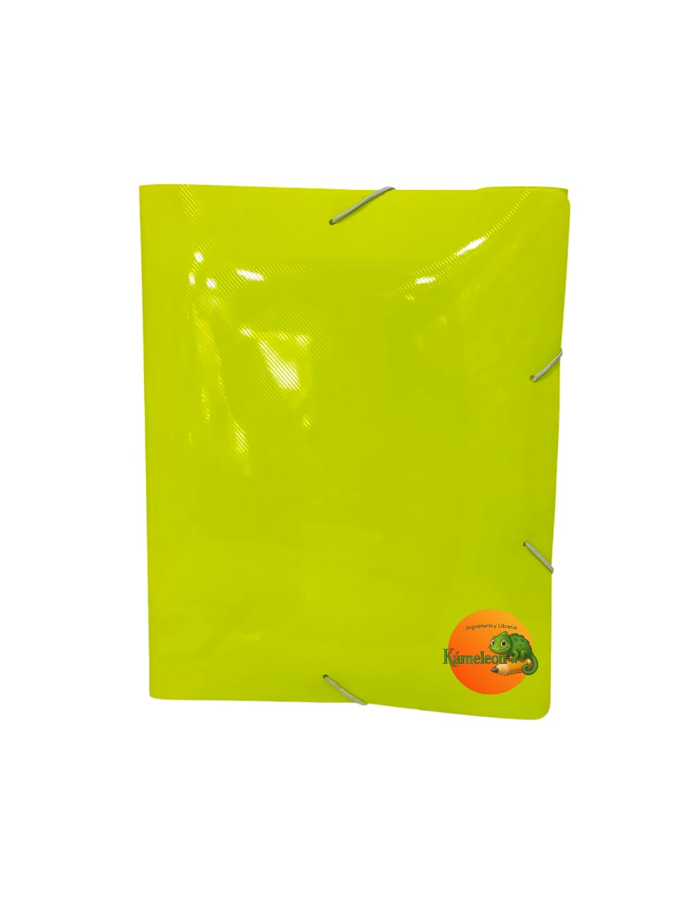 Carpeta rideo 3 solapas a4 con elastico - line - neon