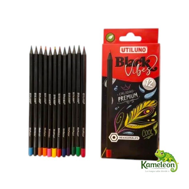 Lapices util uno black vibes x12