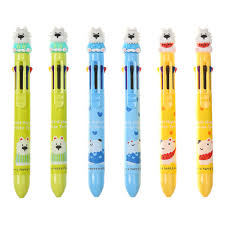 Lapicera boligrafo de 8 colores terriers