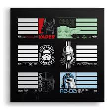 Etiquetas mooving star wars