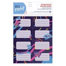 Etiquetas big pocket fluo