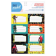 Etiquetas big pocket game zone