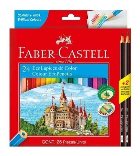 Lapices faber castell x24+2 lapices de colores