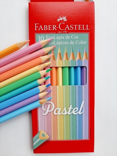 Faber carton x 10un. pastel 
