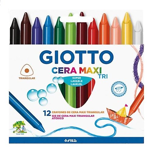 Crayon giotto cera maxi tri 12 colores