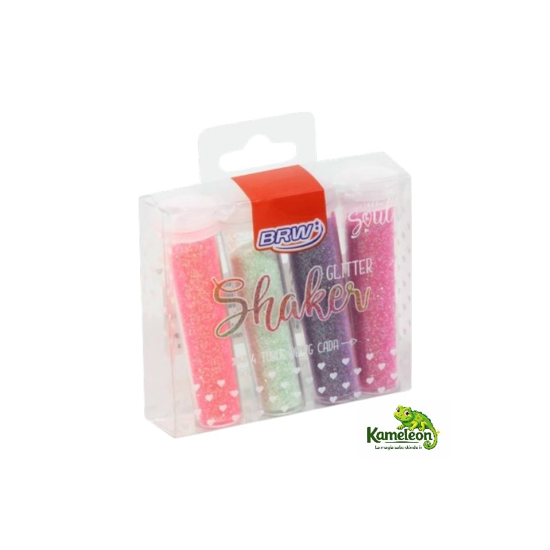 Glitter brw shaker pastel blister x 4 colores