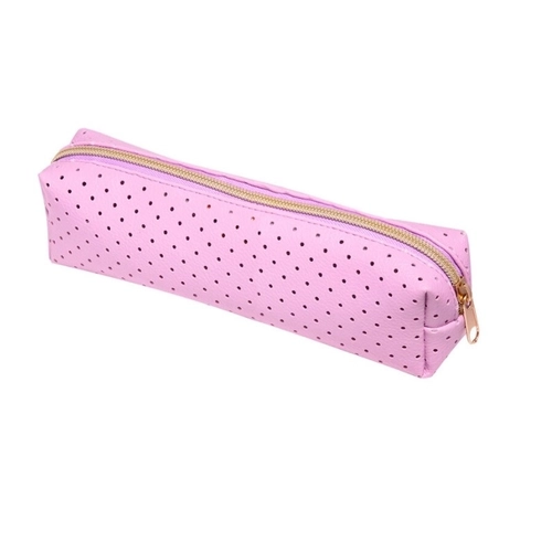 Cartuchera calada violeta pastel